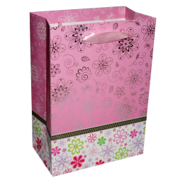 Пакет подарочный "Поляна" Розовый