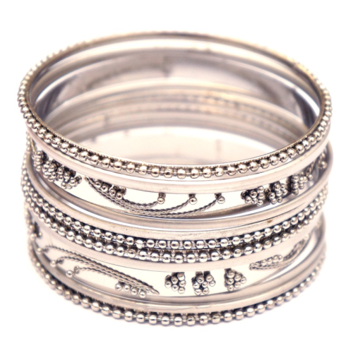Комплект из 14 браслетов кольцо белый