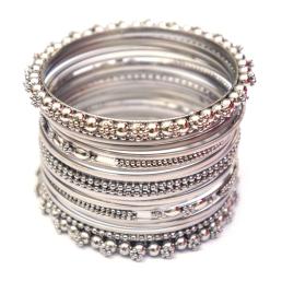 Комплект из 20 браслетов кольцо белый