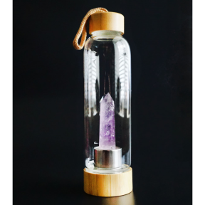 Пляшка для води із кристалом 550мл. Аметист