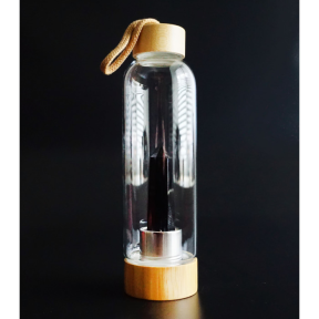 Пляшка для води із кристалом 550мл. Обсидіан