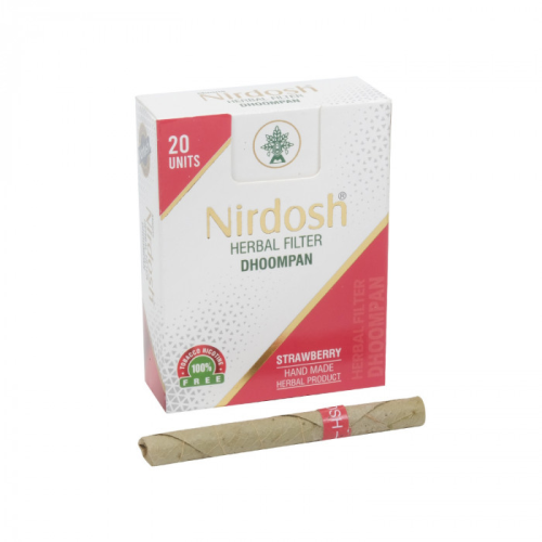 Трав'яні сигарети без нікотину Нірдош із полуницею (Nirdosh Strawberry) 20 сиг.