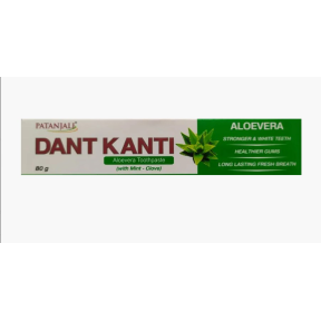 Зубна паста Дент Канті Алоє Віра - Патанджалі, Dant Kanti Aloe Vera Toothpaste, Patanjali, 80 г