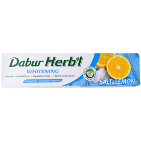 Зубная паста отбеливающая соль + лимон DABUR HERB'L 150 г