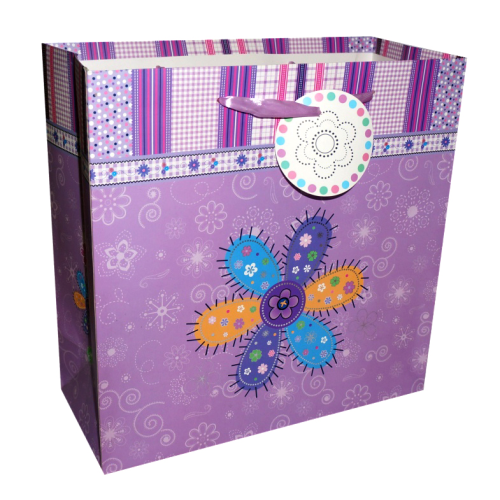 Пакет подарочный Аппликация Фиолетовый