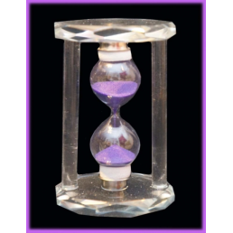 Пісочний годинник в скляному корпусі Фіолетовий пісок