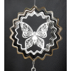 Підвісний Декор Фэн-Шуй Спіраль Метелик скляна куля білий метал