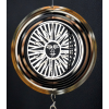 Підвісний декор Фэн-Шуй Спіраль Сонце скляна куля білий метал