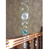 Підвісний декор Фэн-Шуй Спіраль Метелик скляна куля кольоровий метал