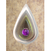 Підвісний декор Фэн-Шуй Спіраль Крапля скляна куля білий метал