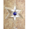 Підвісний декор Фэн-Шуй Спіраль Зірка Давида скляна куля білий метал