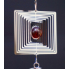 Підвісний декор Фэн-Шуй Спіраль Квадрат скляна червона куля білий метал