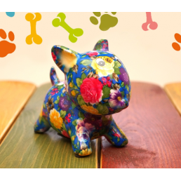 Скарбничка керамічна Собака в квітах