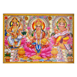 Постер "Индийские боги" Сарасвати Лакшми Ганеш Jothi 7969