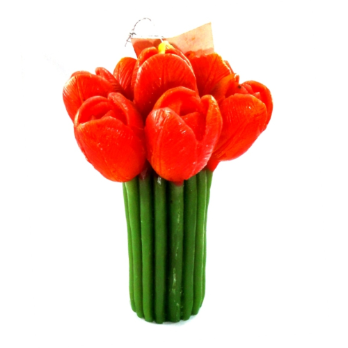 Свічка Букет тюльпанів червоні ZEN GARDEN