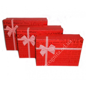 Три подарочных коробки "LOVE" Красная