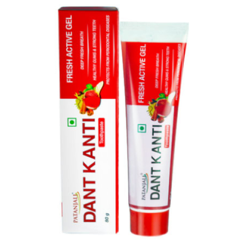 Зубная паста Дант Канти Фреш Актив Гель 80 г Patanjali Dant Kanti Fresh Active Gel  СРОК!