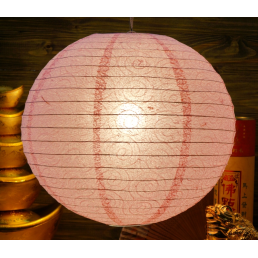 Ліхтар паперовий ШАР з дірками Спіраль Рожевий
