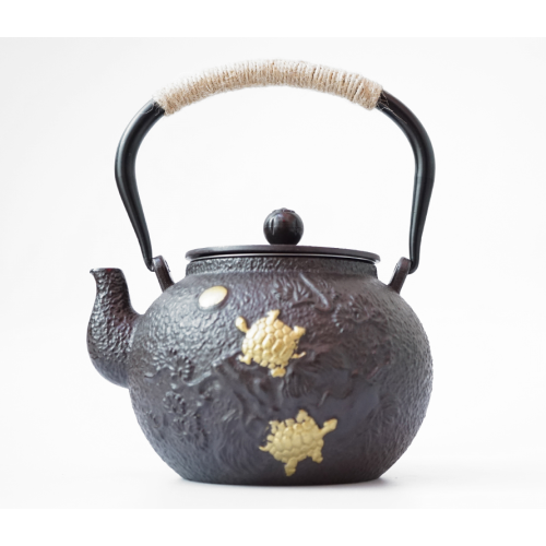 Чайник чавунний Тецубін з ситом Черепахи-журавлі 1200мл Etsubin