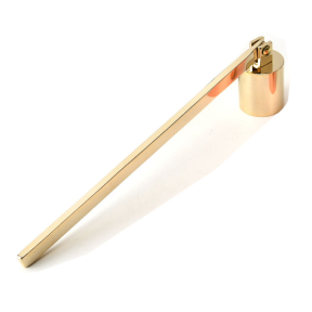 Тушарка для свічок сталева із плоскою ручкою колір Золото