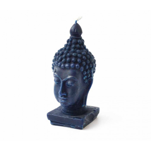 Свічка Будда голова Синя 12*5*6см з  бджолиного воску