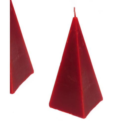 Свічка піраміда червона